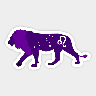 Leo (Royal Purple) Sticker